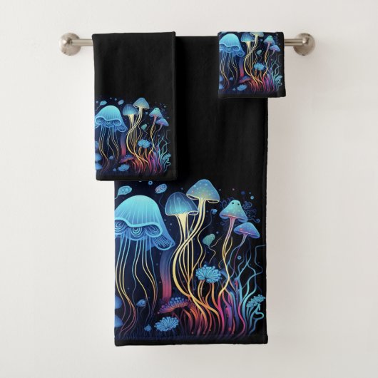 ネオンクラゲ バスタオルセット (インサイチュ)