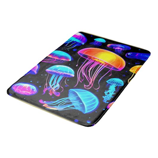 ネオンクラゲ バスマット (アングル)