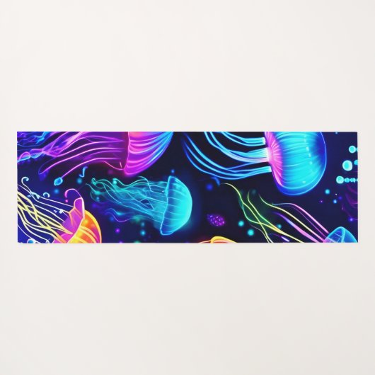 ネオンクラゲ ヨガマット (裏面(横))
