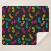 ネオンクラシックサングラスパターン シェルパブランケット (正面(横))