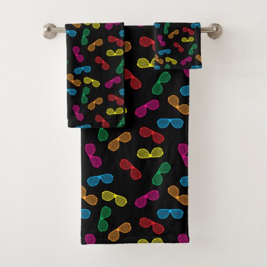 ネオンクラシックサングラスパターン バスタオルセット (インサイチュ)