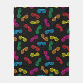 ネオンクラシックサングラスパターン フリースブランケット (正面)