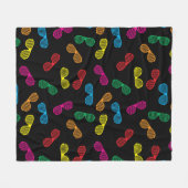 ネオンクラシックサングラスパターン フリースブランケット (正面(横))