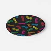 ネオンクラシックサングラスパターン ペーパープレート (アングル)