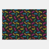 ネオンクラシックサングラスパターン ラッピングペーパーシート (正面2)