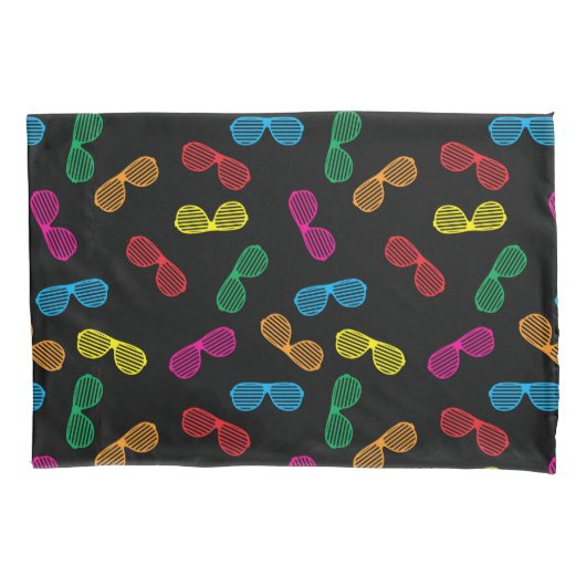 ネオンクラシックサングラスパターン 枕カバー (正面左)