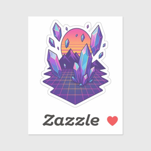 ネオンクリスタルスケープ – 80sベーパージェムビベス シール (シート)