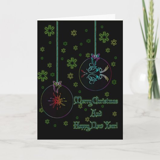 ネオンクリスマスの球 シーズンカード (正面)