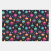 ネオンクリスマスオーナメント ラッピングペーパーシート (正面2)