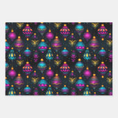 ネオンクリスマスオーナメント ラッピングペーパーシート (正面)