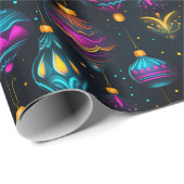 ネオンクリスマスオーナメント ラッピングペーパー (ロールコーナー)