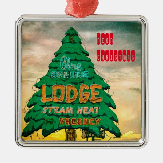 ネオンクリスマスツリーのオーナメント メタルオーナメント (正面)