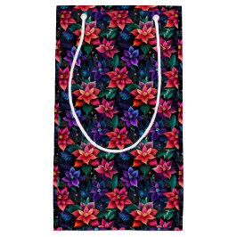 ネオンクリスマスポインセチア スモールペーパーバッグ