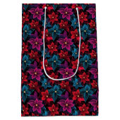 ネオンクリスマスポインセチア ミディアムペーパーバッグ (裏面)