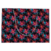 ネオンクリスマスポインセチア ラージペーパーバッグ (裏面)