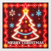 ネオンクリスマス人気があるホリデーコレクション ウィンドウサイン (シート)