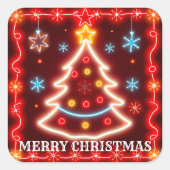 ネオンクリスマス人気があるホリデーコレクション スクエアシール (正面)