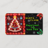 ネオンクリスマス人気があるホリデーコレクション 名刺 (正面)