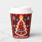 ネオンクリスマス人気があるホリデーコレクション 紙コップ (裏面)