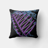 ネオンクレーンオペレータークレーン北アメリカ地図ネオン クッション (裏面)