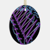 ネオンクレーンオペレータークレーン北アメリカ地図ネオン セラミックオーナメント (右)