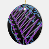 ネオンクレーンオペレータークレーン北アメリカ地図ネオン セラミックオーナメント (左)