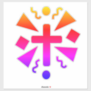 ネオンクロス信仰文字車シール シール