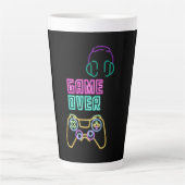 ネオンクールビデオゲーム。 カフェラテマグ (正面)