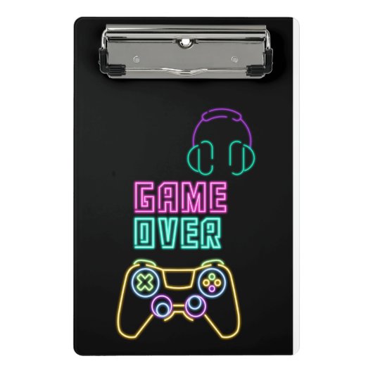 ネオンクールビデオゲーム。 ミニクリップボード (正面)