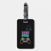 ネオンクールビデオゲーム。 ラゲッジタグ (裏面縦)