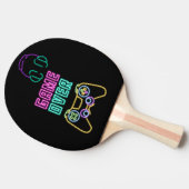 ネオンクールビデオゲーム。 卓球ラケット (横)