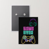 ネオンクールビデオゲーム。 缶バッジ (正面/裏面)