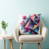 ネオングラを使った未来的な抽象芸術幾何学的な形状 クッション (椅子)