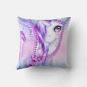 ネオングラムパープルパステルユニコーンピークブー クッション (裏面)