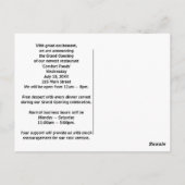 ネオングランドオープニングビルボード ポストカード (裏面)