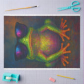 ネオングリッターカエルinシェード – デコページ紙 | 薄葉紙 (クラフト)