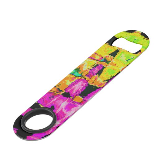 ネオングリッチアブストラクトアートポスタープリント スピード栓抜き (正面アングル)