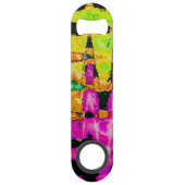 ネオングリッチアブストラクトアートポスタープリント スピード栓抜き (正面)