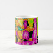 ネオングリッチ抽象芸術アートポスタープリント コーヒーマグカップ (中央)