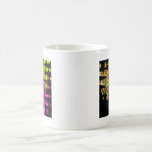 ネオングリッチ抽象芸術アートポスタープリント コーヒーマグカップ (中央)
