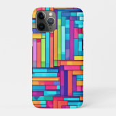ネオングリッド – カラフル抽象芸術モザイク Case-Mate iPhoneケース (裏)