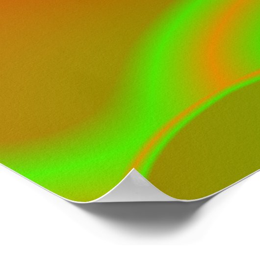 ネオングリーンとオレンジ ポスター (角)