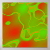 ネオングリーンとオレンジ ポスター (正面)