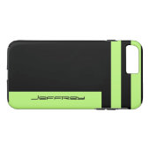 ネオングリーンとブラックミニマリスト、名前、タフ Case-Mate iPhoneケース (裏面(横))