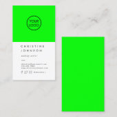 ネオングリーンのロゴ 名刺 (正面/裏面)