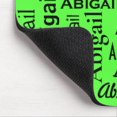 ネオングリーンの黒アビゲイル名 マウスパッド (コーナー)