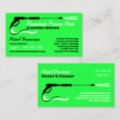 ネオングリーンを洗浄する圧力洗浄力 名刺 (正面/裏面)
