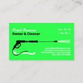 ネオングリーンを洗浄する圧力洗浄力 名刺 (裏面)