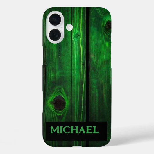 ネオングリーンウッドモダン抽象芸術iPhone / iPadケース Case-Mate iPhoneケース (裏面)