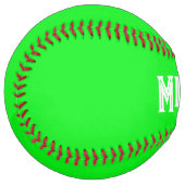 ネオングリーンエレガント名カラープレーン明るい ソフトボール (正面左)
